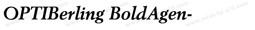 OPTIBerling BoldAgen字体转换